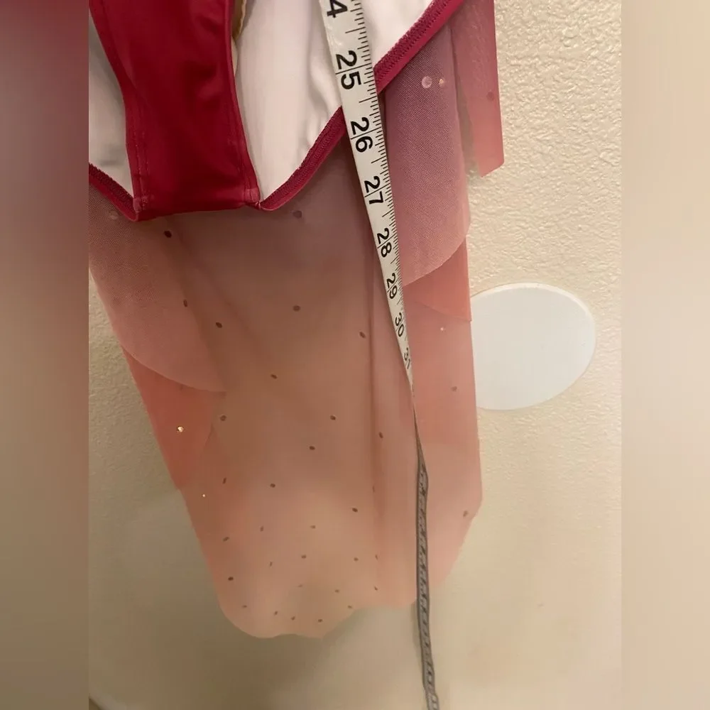 Weissman elite solo dance semi custom costume pink ombre Night Changes 14892 SA
